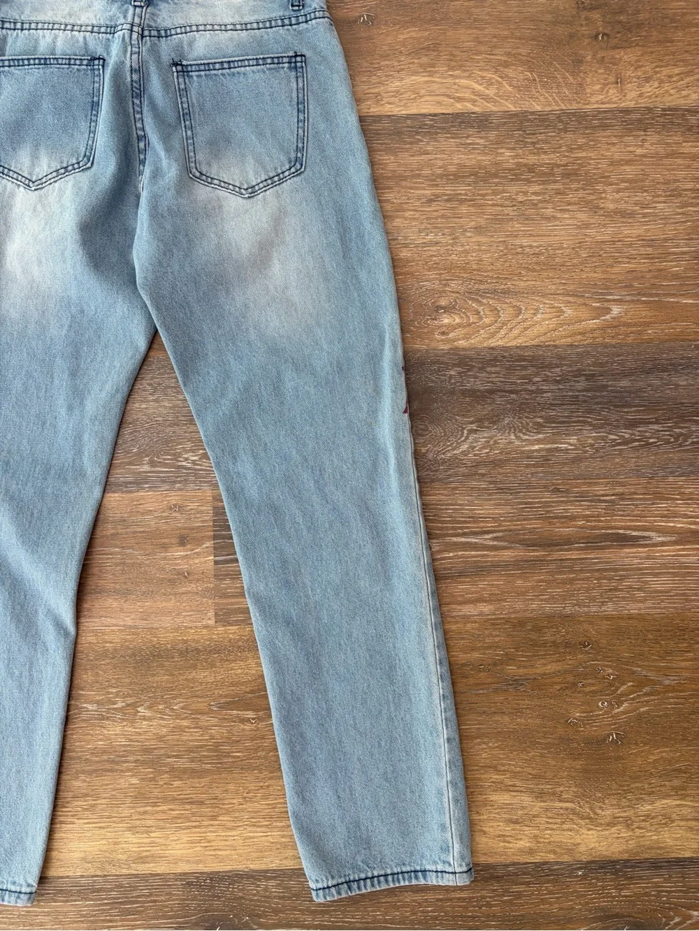 Misslook Painted Floral light distressed Jeans Size S